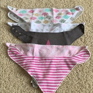 Lot of baby girl bandana bibs